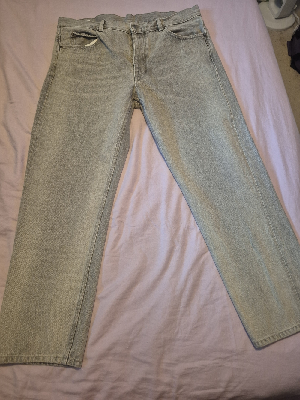 Zara Men's Light Gray Straight Jeans